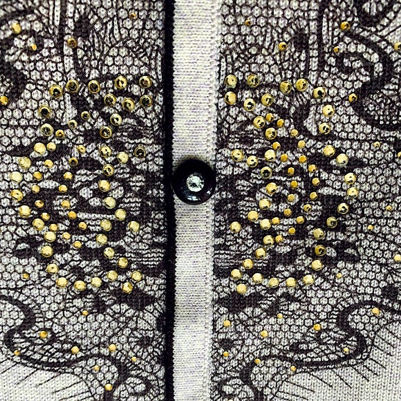 Pullover Faux Cardigan w/ Lace Pattern - NWT - Picture 7 of 15